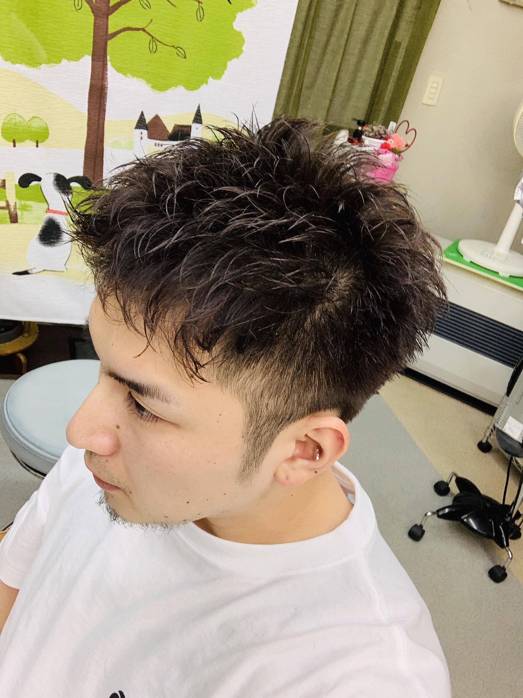 ヘアセット例1 ヘアアイロン
